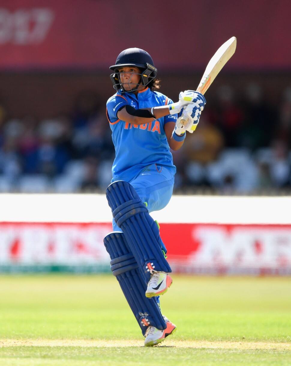 Harmanpreet Kaur smashed 77 in 59 balls consisting of 12 fours and a six to take India to 151/5 in 20 overs. India won the match by 79 runs, restricting the hosts to 72/8. (Source: Twitter)