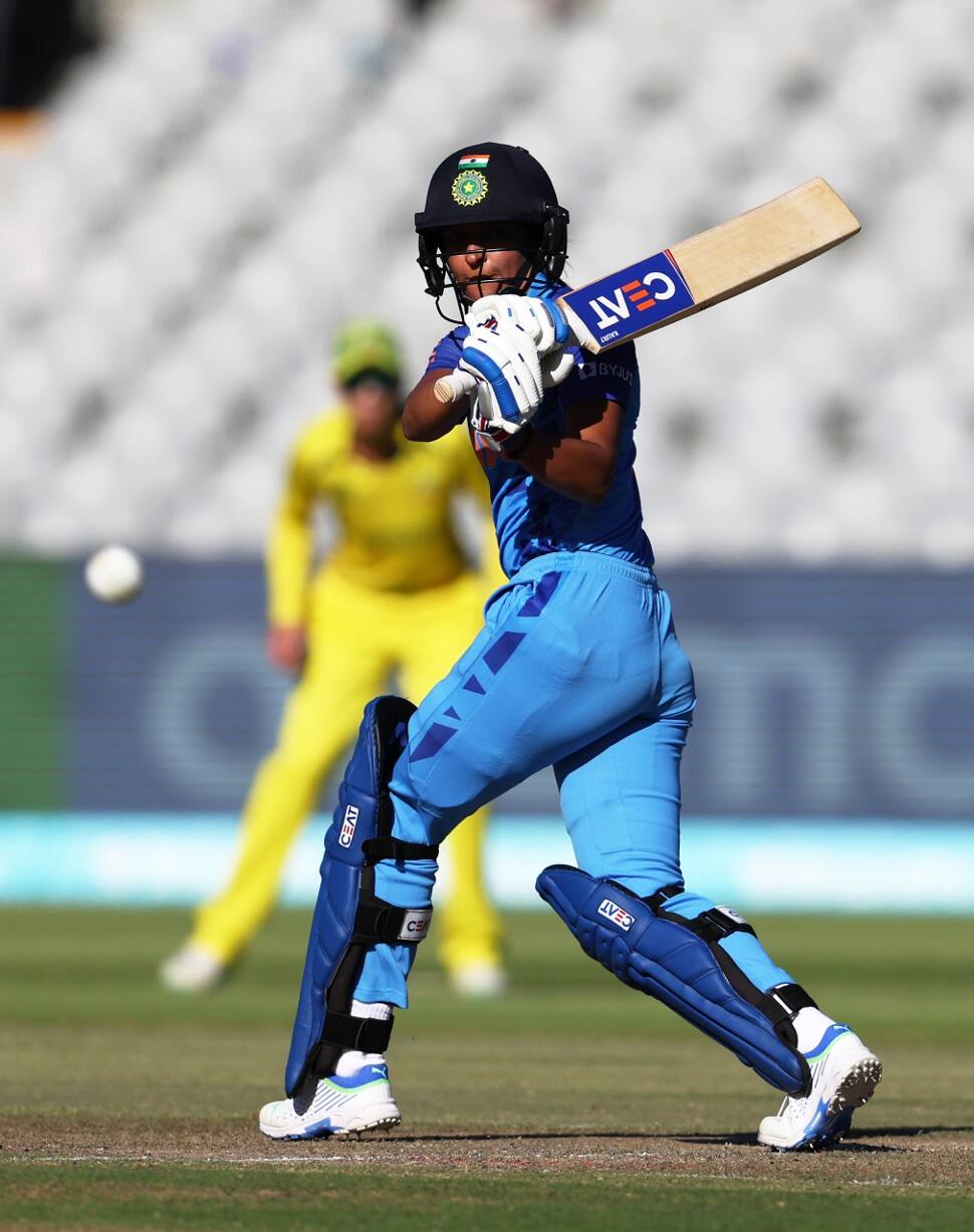 India all-rounder Harmanpreet Kaur blasted 171 not out off 148 balls in the 2017 50-over Women's World Cup semifinal vs Australia to power India into the final. (Photo: ICC)