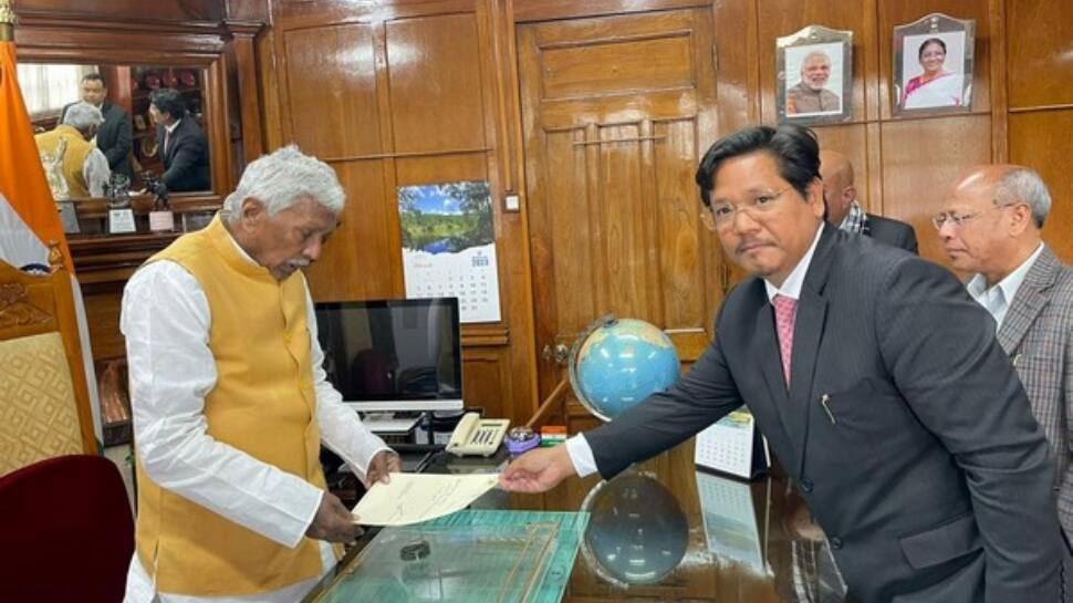 Conrad Sangma Resigns, Stakes Claim To Form New Govt In Meghalaya With BJP