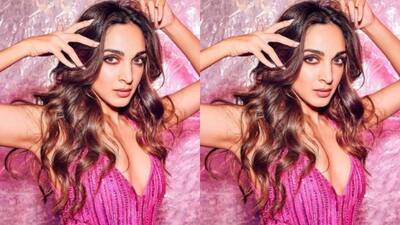 Kiara Advani dazzled in pink shimmery outfit