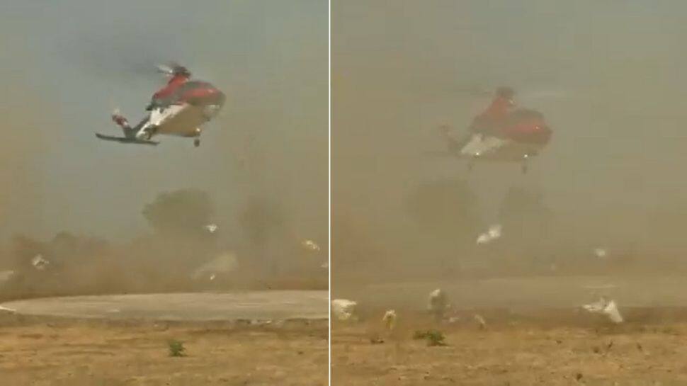 Helicopter Carrying BS Yediyurappa Forced To Abort Landing Due To Garbage On Helipad: Watch