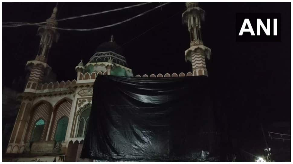 Holi 2023: Aligarh Mosque Covered In Tarpaulin To Maintain Peace