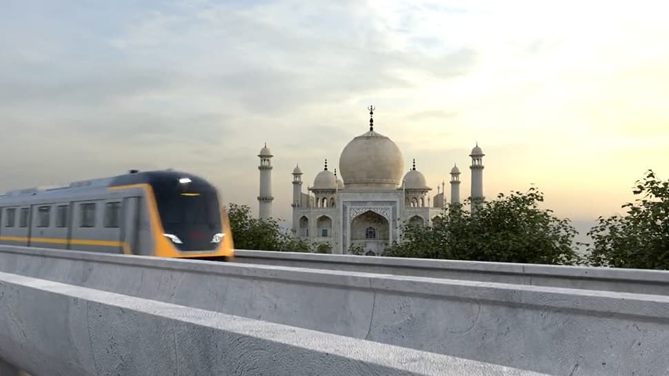 First Train For Agra Metro Project Arrives At Depot, Gets Distinct Yellow Colour