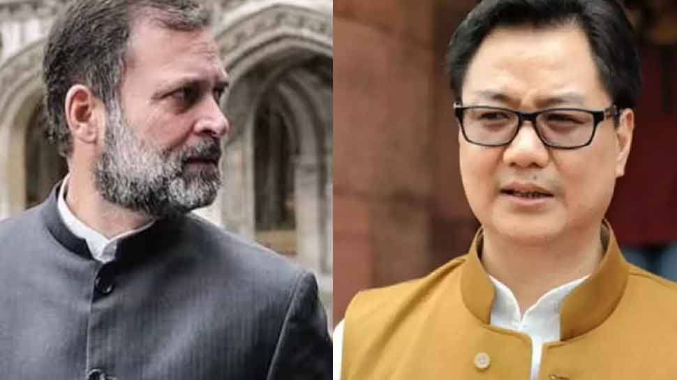 ‘Foreigners Don&#039;t Know Pappu&#039;: Union Minister Kiren Rijiju Says ‘Rahul Gandhi Extremely Dangerous For Unity’