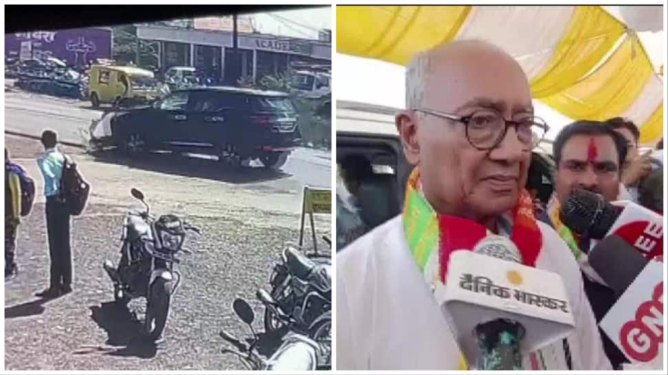 Motorcycle Collides With Congress MP Digvijaya Singh&#039;s Car; Biker Hospitalised