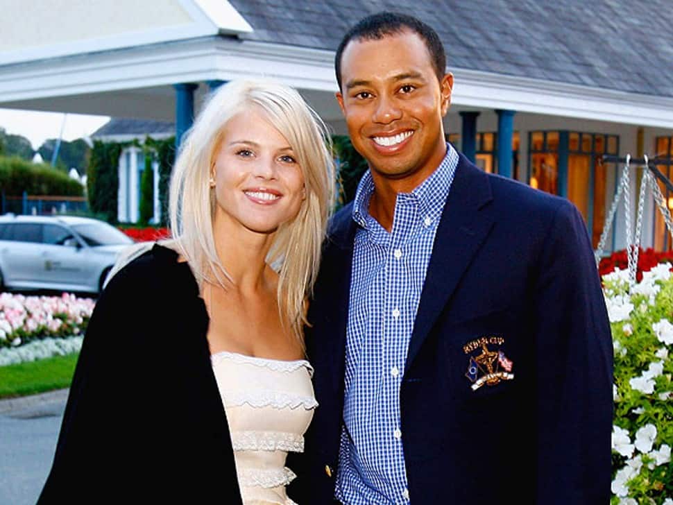 Tiger Woods married Elin Nordegren in 2004. The pair have two children together, daughter Sam and son Charlie. Their union crumbled as a result of Woods’ infidelity in late 2009, and their divorce was finalized a year later. (Source: Twitter)