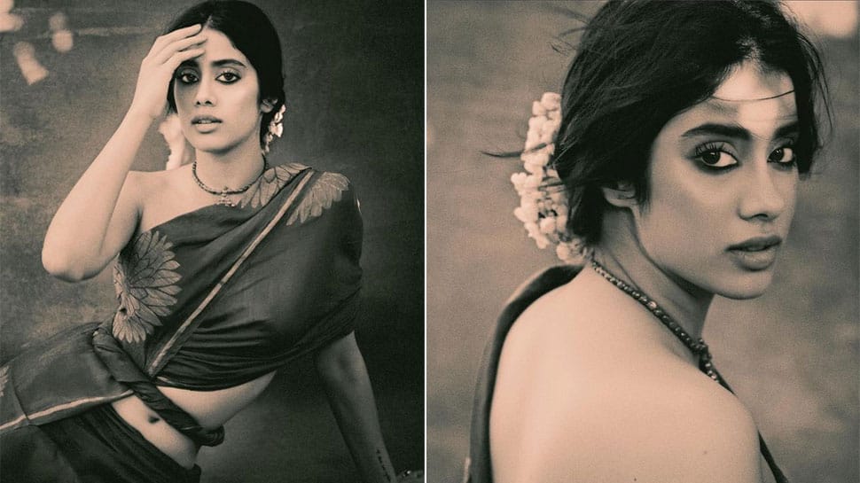 Sridevi Xx Videos - Janhvi Kapoor Wears Saree Sans Blouse, Looks Sexy in Vintage Photoshoot |  News | Zee News