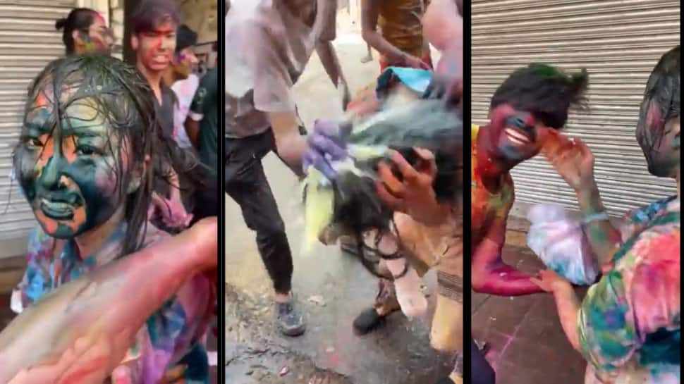 Shocking: Japanese Woman Manhandled During Holi Celebration In Delhi, Slaps Man To Escape - Watch