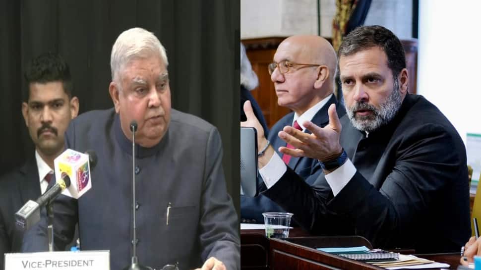 &#039;Mics Were Turned Off During Emergency...&#039;: Vice Prez Jagdeep Dhankhar&#039;s Latest Attack Over Rahul Gandhi&#039;s Remarks In UK