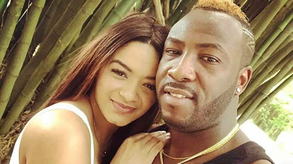KKR all-rounder Andre Russell and wife Jassym Lora