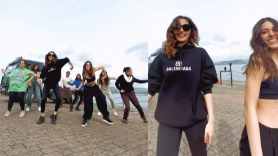 Manushi Chhillar, Alaya F Shake A Leg On &#039;It&#039;s The Time To Disco&#039; On The Streets Of UK, Watch Viral Video