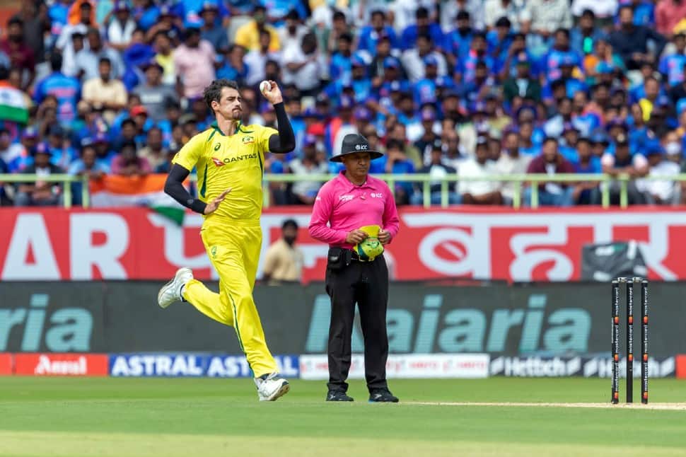 Mitchell Starc picked up his ninth five-wicket haul in ODIs, equalling Shahid Afridi and Brett Lee’s tally in the 50-over format. (Photo: ANI)