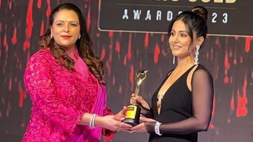 Hina Khan Wins Fashion Diva Of The Year At Iconic Awards 2023