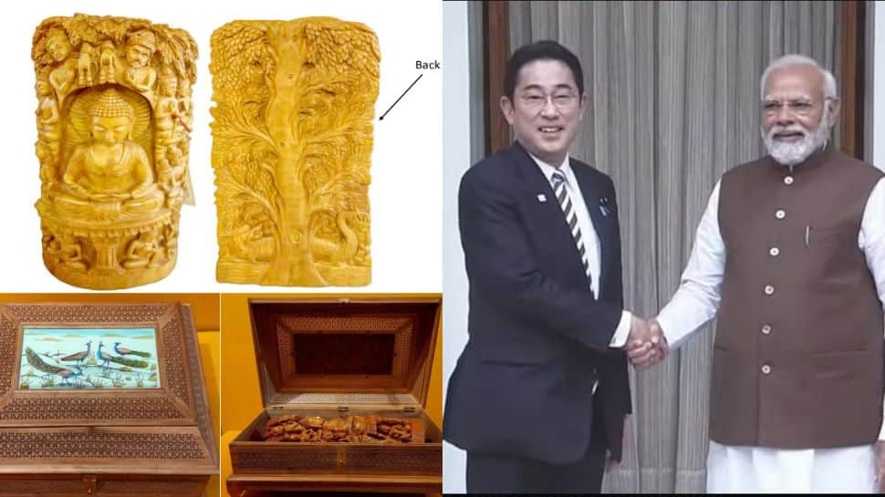 PM Narendra Modi Gifts Sandalwood Buddha Statue To Japan&#039;s PM Fumio Kishida