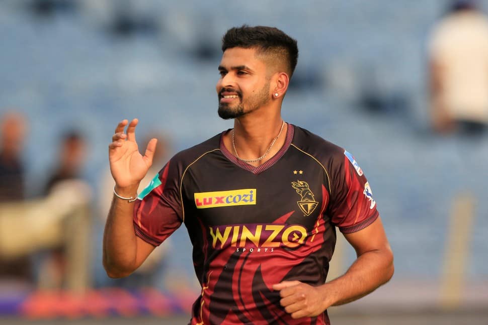 Kolkata Knight Riders (KKR) Shreyas Iyer could be ruled out of at least the first half of IPL 2023 after opting for surgery for a lower-back injury. (Source: Twitter) 