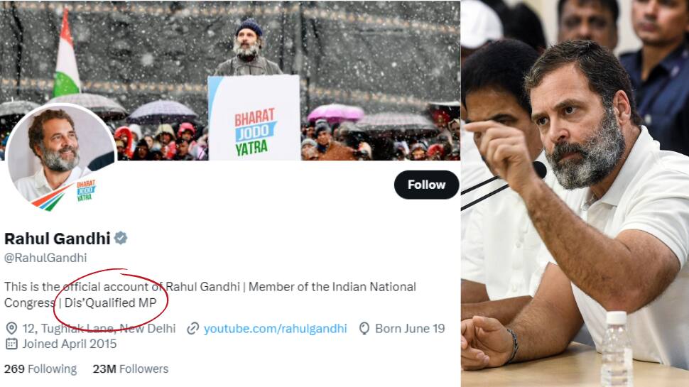 Rahul Gandhi Changes His Bio On Twitter, Instagram, Writes &#039;Dis’Qualified MP&#039;