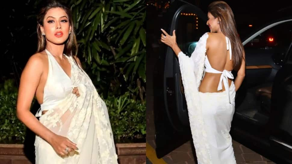 Nia Sharma Grabs Eyeballs In Stunning White Saree As She Flaunts Her Backless Blouse, Netizens Call Her &#039;Hottie&#039;