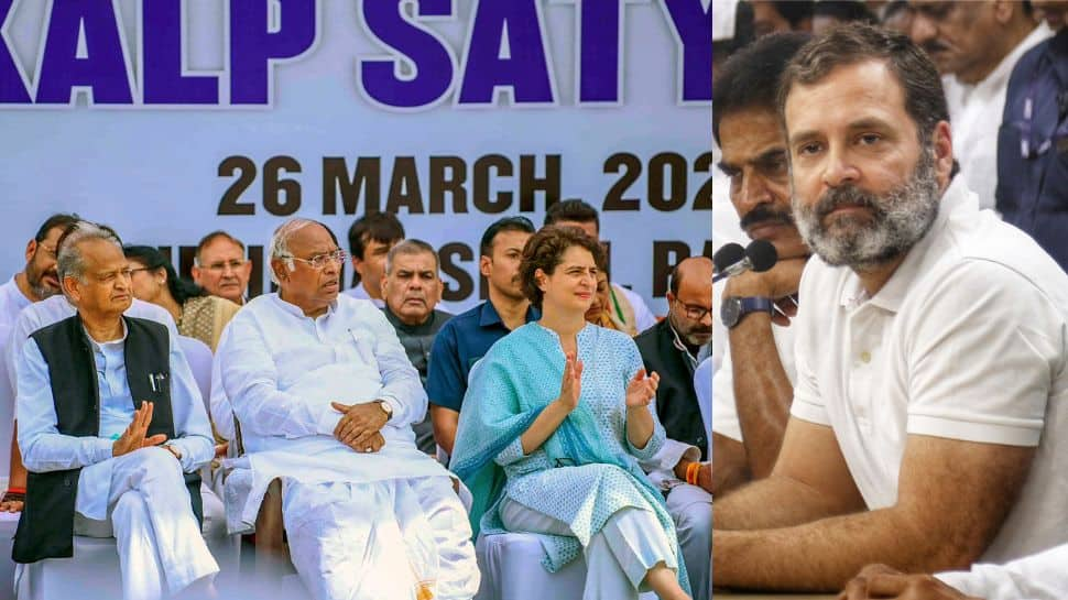 Oppn Leaders Join Congress Meet In Parliament On Rahul Gandhi&#039;s Disqualification, Adani Probe