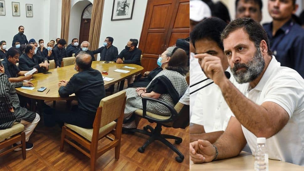 Watch: Congress MPs Wear Black To Protest Against Rahul Gandhi’s Disqualification