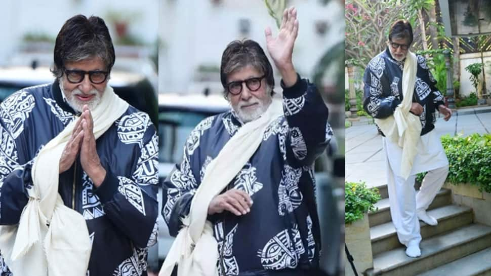 Amitabh Bachchan Makes First Appearance Post Injury, Greets Ocean Of Fans Outside His House With A &#039;Namaste&#039; - Watch