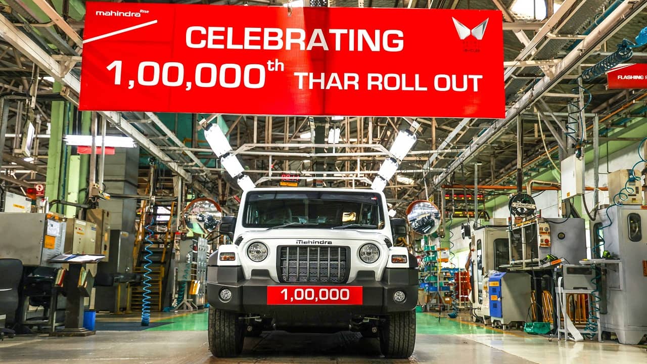 Mahindra Thar Reaches Production Milestone of 100,000 Units In 2.5 Years Since Launch