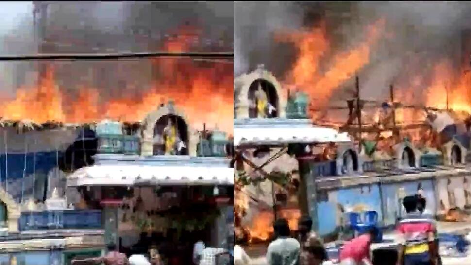 Massive Fire Breaks Out In Andhra Pradesh Temple During Rama Navami Celebrations