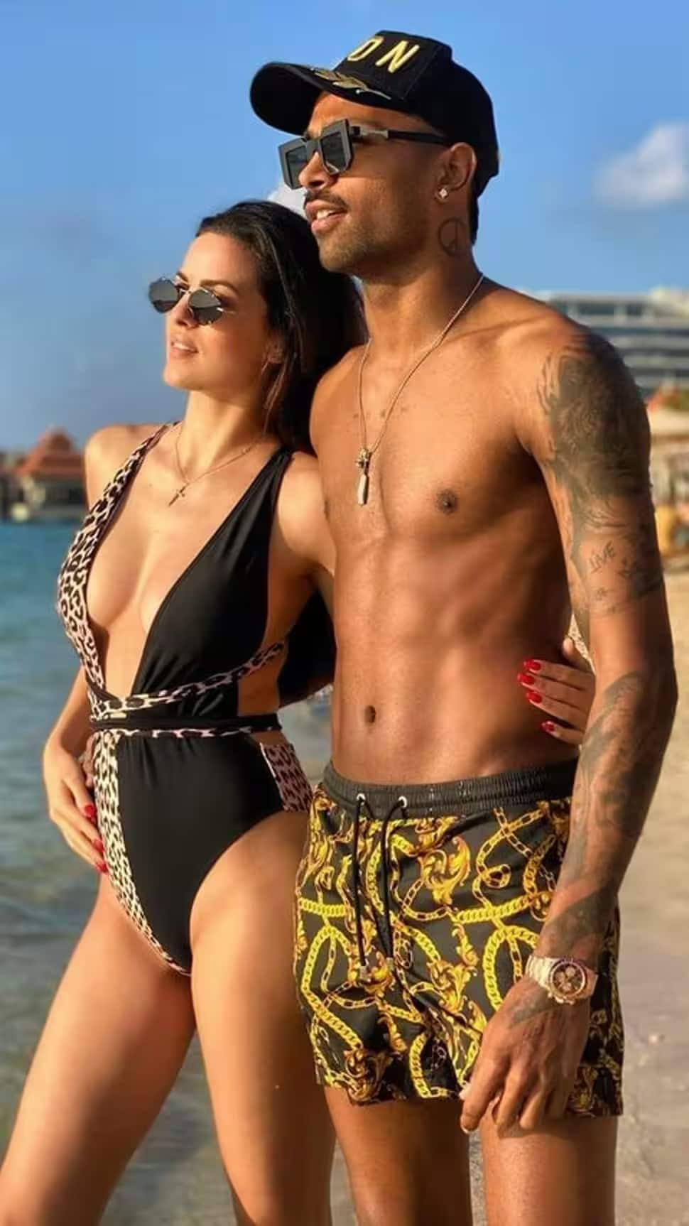 Gujarat Titans captain Hardik Pandya is married to Serbian actor and Bollywood star Natasa Stankovic since 2020. The couple recently renewed their marriage vows and have one son, Agastya, together. (Source: Twitter)