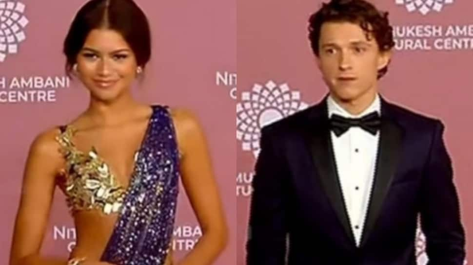 Zendaya Stuns In Deep-Blue Saree, Tom Holland Looks Dashing On Day 2 Of NMACC Event