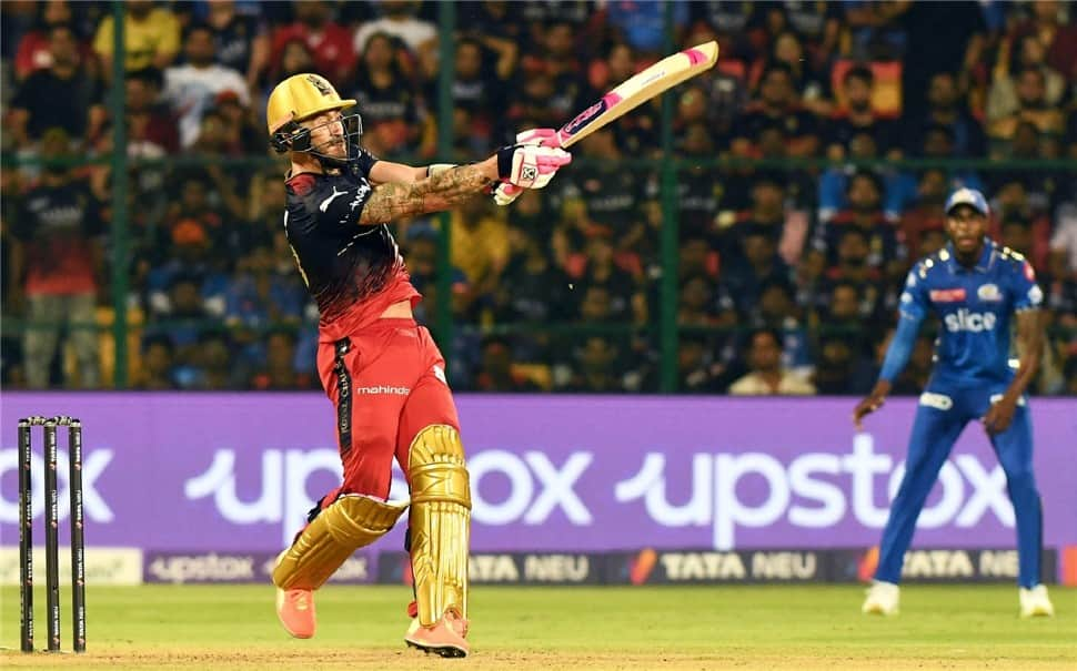 RCB skipper Faf du Plessis scored a brilliant 73 off 43 balls and was adjudged the 'Player of the Match' against Mumbai Indians. (Photo: IANS)