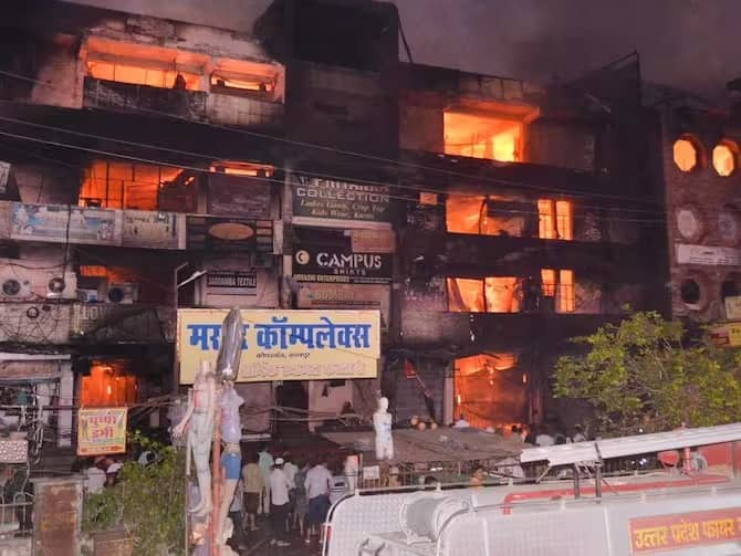 Fire in Kanpur's Bans Mandi under control after 72 hours of struggle | Zee News