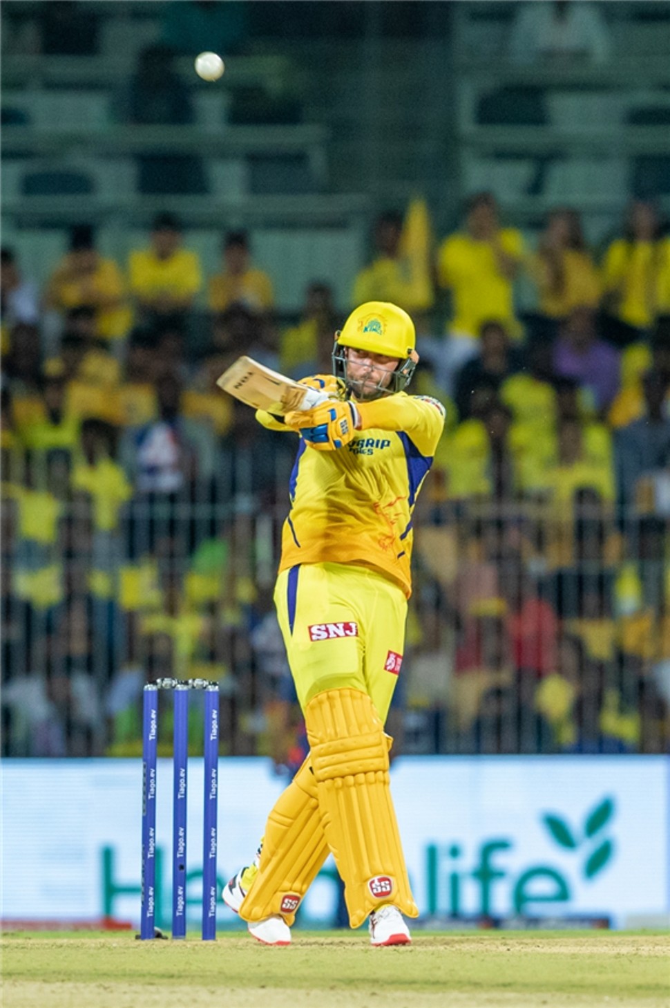 CSK openers Devon Conway and Ruturaj Gaikwad put on 110 runs for the opening wicket against Lucknow Super Giants in IPL 2023 match. Devon Conway and Ruturaj Gaikwad have now shared the most century-opening partnerships (three) for the Super Kings. (Photo: IANS)