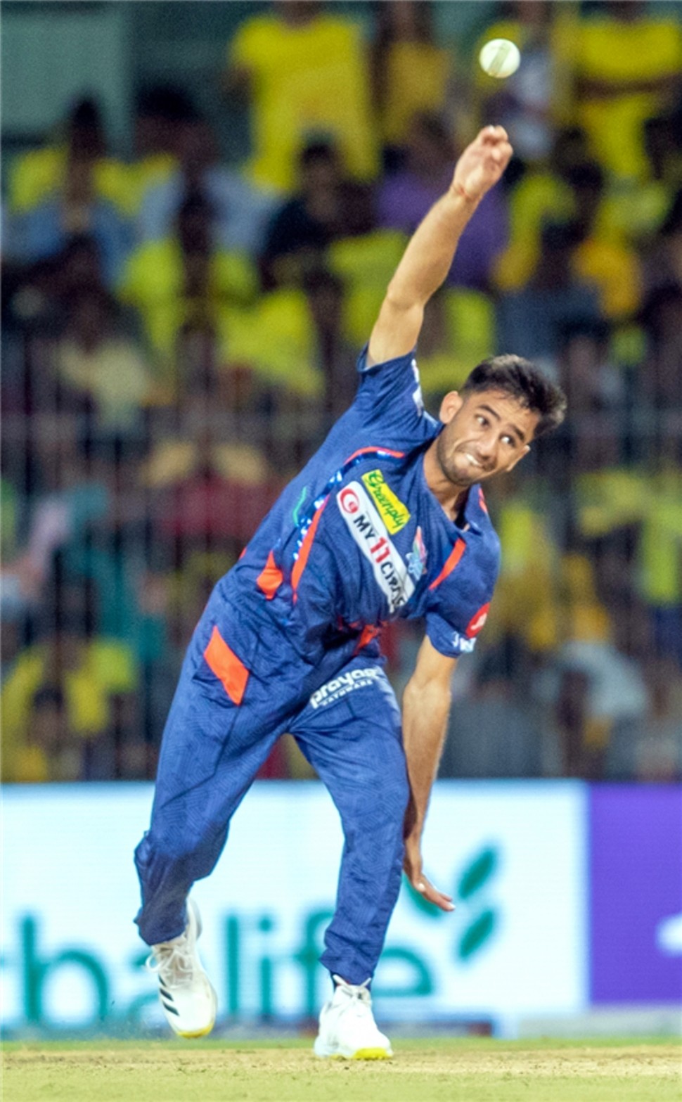 LSG leg-spinner Ravi Bishnoi was the pick of the bowlers for KL Rahul's side, claiming 3/28 with the ball against CSK. (Photo: IANS)