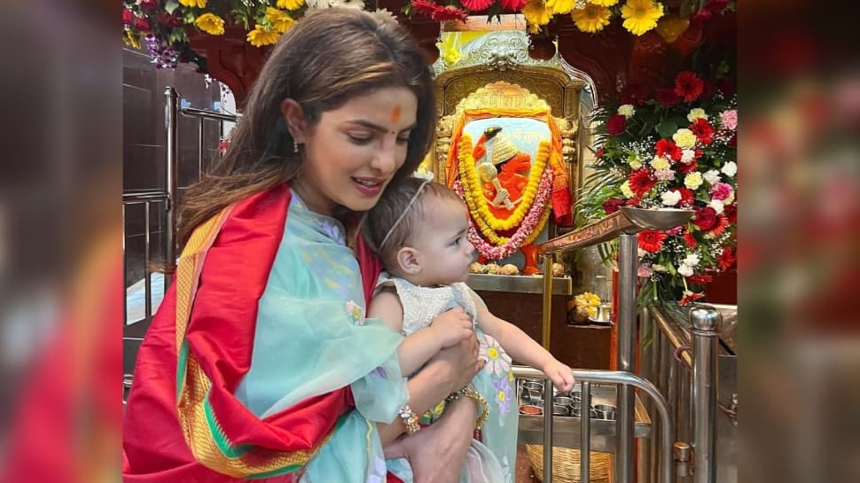 Priyanka Chopra Visits Siddhivinayak Temple With Daughter Malti Marie, Shares Adorable Pictures