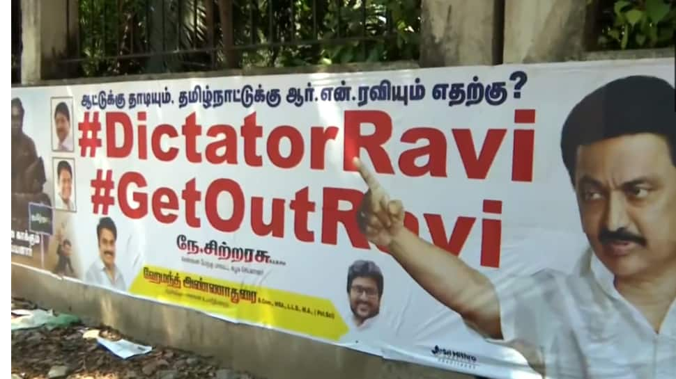 Ahead Of PM Modi&#039;s Visit, Posters Against Tamil Nadu Governor Spotted In Chennai