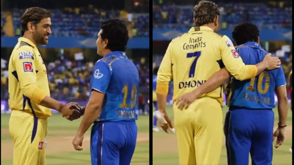 Sachin Tendulkar and MS Dhoni meet up