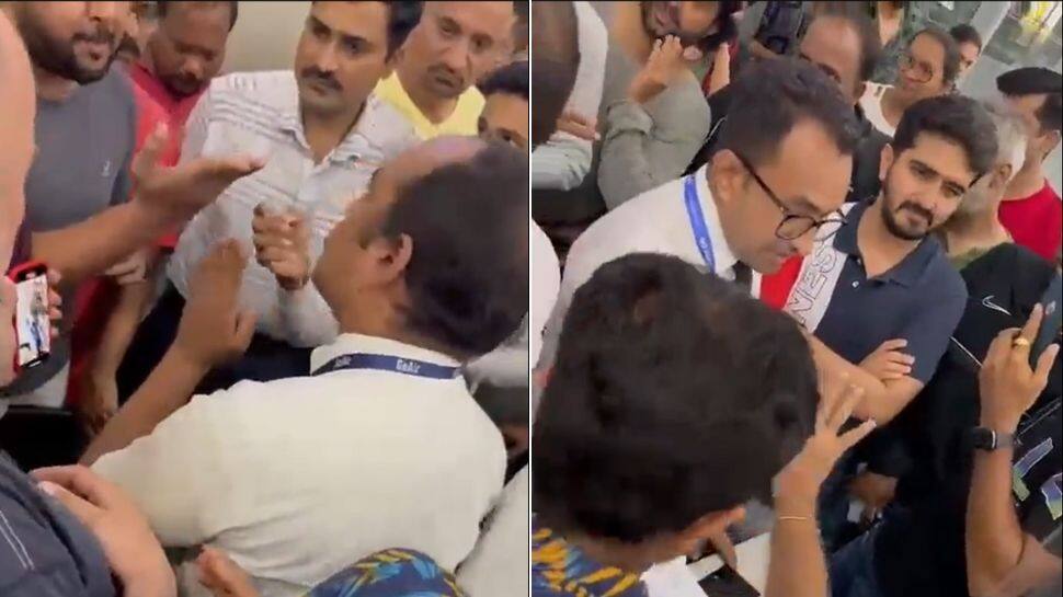 GoFirst Passengers Get In Heated Argument With Airline Staff Over Flight Cancellation At Goa Airport: Watch