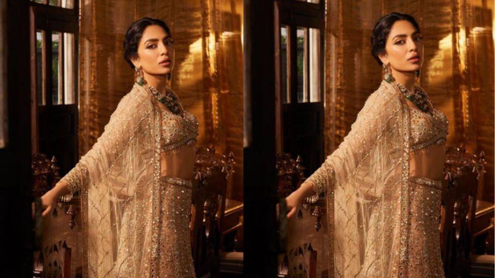 Earlier Sobhita shared her breathtaking looks in golden embellished lehenga