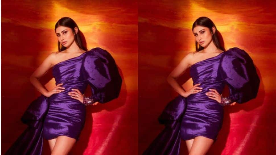 Mouni Roy opted for subtle makeup with the dress