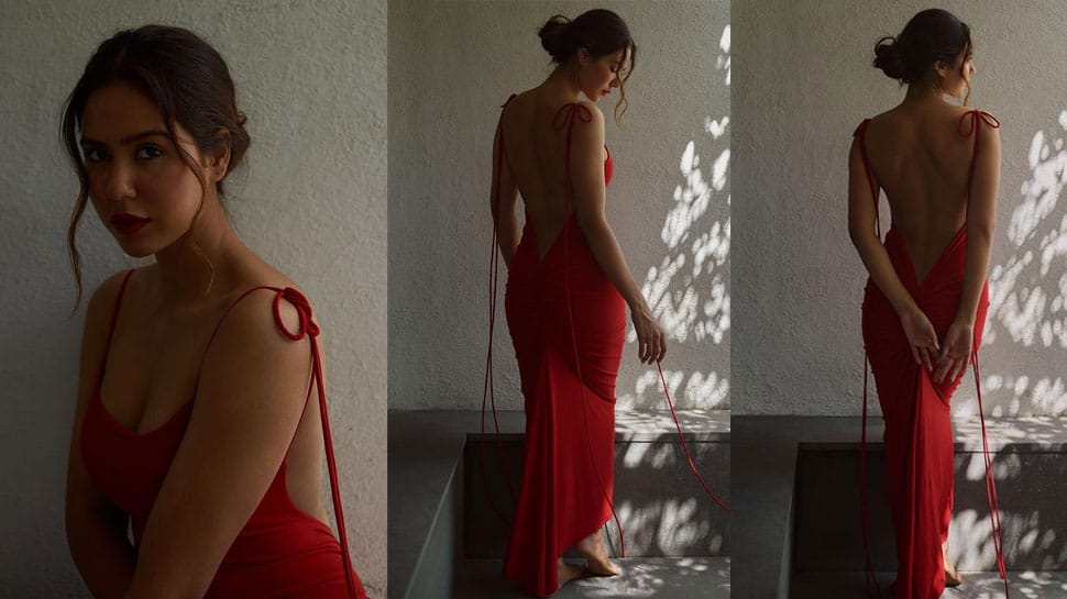 Sonam Bajwa&#039;s Bold Photoshoot In Red Hot Backless Gown Raises Mercury - See Pics