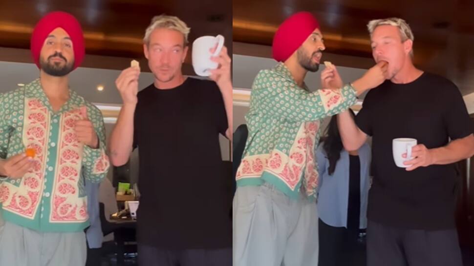 Diljit Dosanjh Enjoys &#039;Chai Time&#039; With American DJ Diplo - Watch