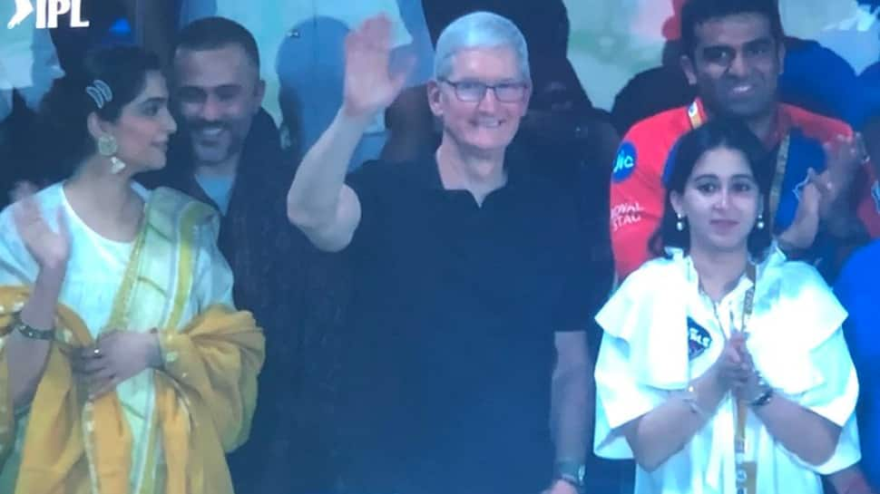 IPL 2023: Apple CEO Tim Cook Spotted At Delhi Capitals Vs Kolkata Knight Riders Clash With Sonam Kapoor, See Pics Here