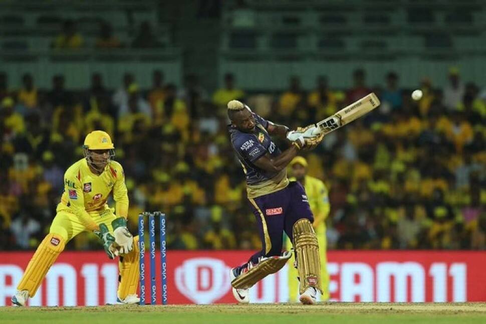 Kolkata Knight Riders all-rounder Andre Russell hit an incredible 11 sixes in his 88 off 36 balls against Chennai Super Kings in an IPL 2018 match. KKR hit 17 sixes against CSK in that match. (Source: Twitter)