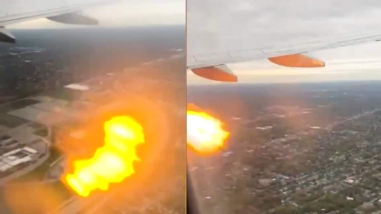 Watch: American Airlines Plane Catches Fire After Bird Strike, Video Goes Viral