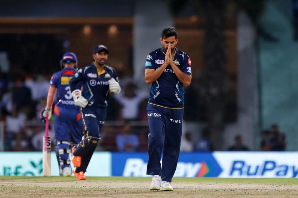 Gujarat Titans pacer Mohit Sharma is 34 years of age and spent most of 2022 season as net bowler for the side. Mohit finally got an opportunity to play for the champions in 2023 and has an amazing economy rate of 4.66 this year apart from 4 wickets as well. (Photo: BCCI/IPL)