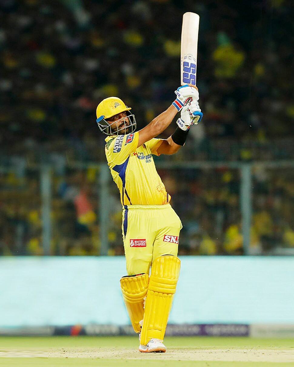 Chennai Super Kings batter Ajinkya Rahane seems to have found a fresh lease of life after joining MS Dhoni's side. Rahane is third highest scorer for CSK with 209 runs with two fifties and strike-rate of 199-plus so far. (Photo: ANI)