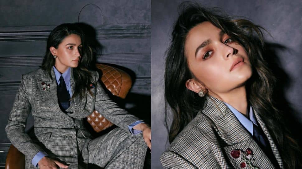 Alia Bhatt Gives Ultimate Boss Lady Vibes In Grey Pantsuit, Reminds Fans Of ‘Gulabo’ From ‘Shaandaar’- See Pics 