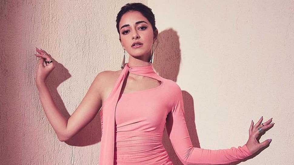 Ananya Panday Gives Barbie Vibes In A Salmon Pink Bodycon Dress - See Pics
