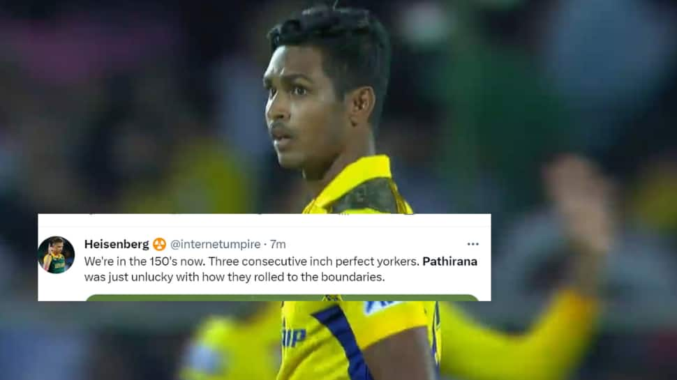 CSK&#039;s Fastest Bowler Matheesha Pathirana Touches 150 Kph Mark Vs RR; Netizens Impressed