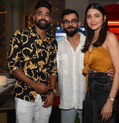 Virat, Anushka and Siraj chill together