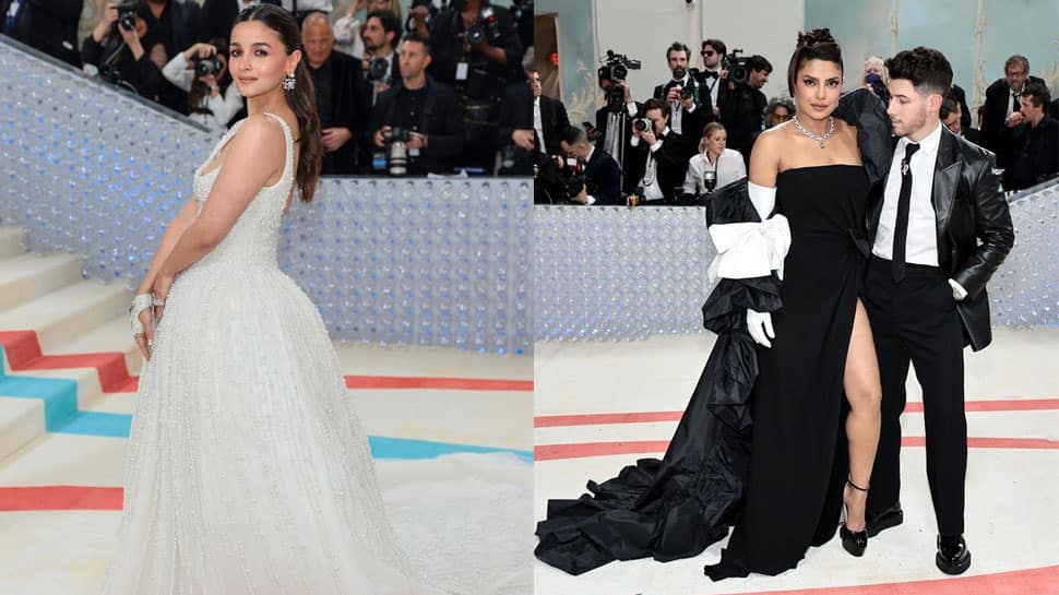 Met Gala 2023: Alia Bhatt Makes Stunning Debut in Pearl White Gown, Priyanka Chopra Opts For Black - Pics